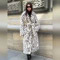 Luxury Faux Long Wildcat Fur Coat | Handmade Winter Women Vegan Lynx Fur Coat