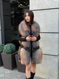 Handmade Women Frost Fox Fur Vest, Real Fox Fur, Handmade Vest For Women | Long Fox Fur Vest | Gift Ideas | Luxury Vest | Genuine Fur Vest