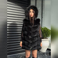 Luxury Pink Fox Fur Vest | Genuine Real Fox Fur | Long Handmade Fur Vest For Women | Winter Sleeveless Fur Jacket | Plus Size Fur Vest