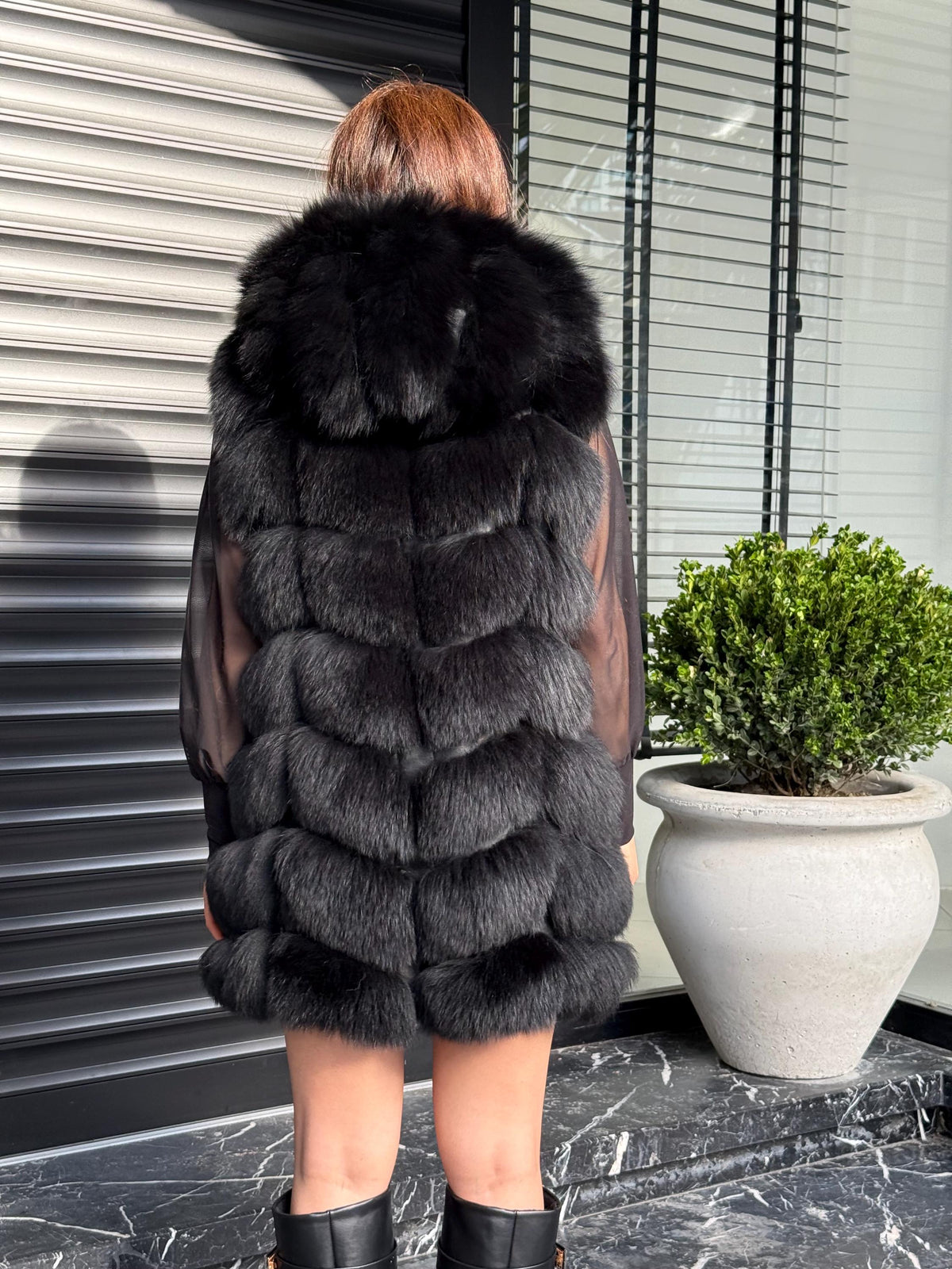 Luxury Pink Fox Fur Vest | Genuine Real Fox Fur | Long Handmade Fur Vest For Women | Winter Sleeveless Fur Jacket | Plus Size Fur Vest