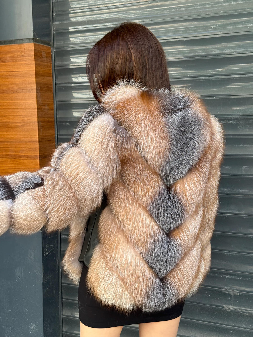 Natural Frost Fox Fur Jacket with Detachable Sleeves | 2-in-1 Handmade Fur Coat & Vest | Luxury Women’s Winter Outerwear | Gift For Her
