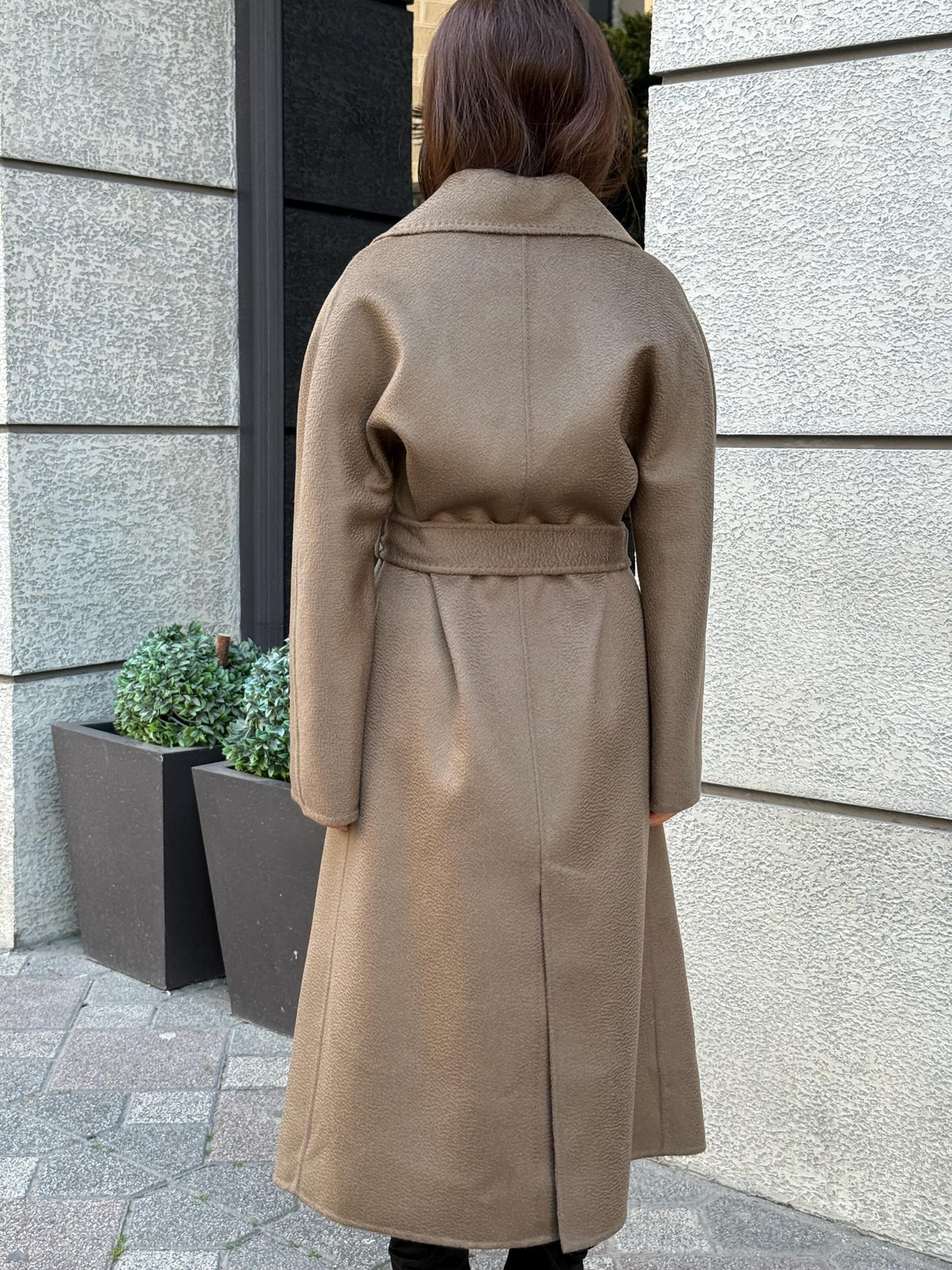 Women’s Mause Long Zibellino Alpaca Coat, Handmade Luxury Virgin Wool Jacket