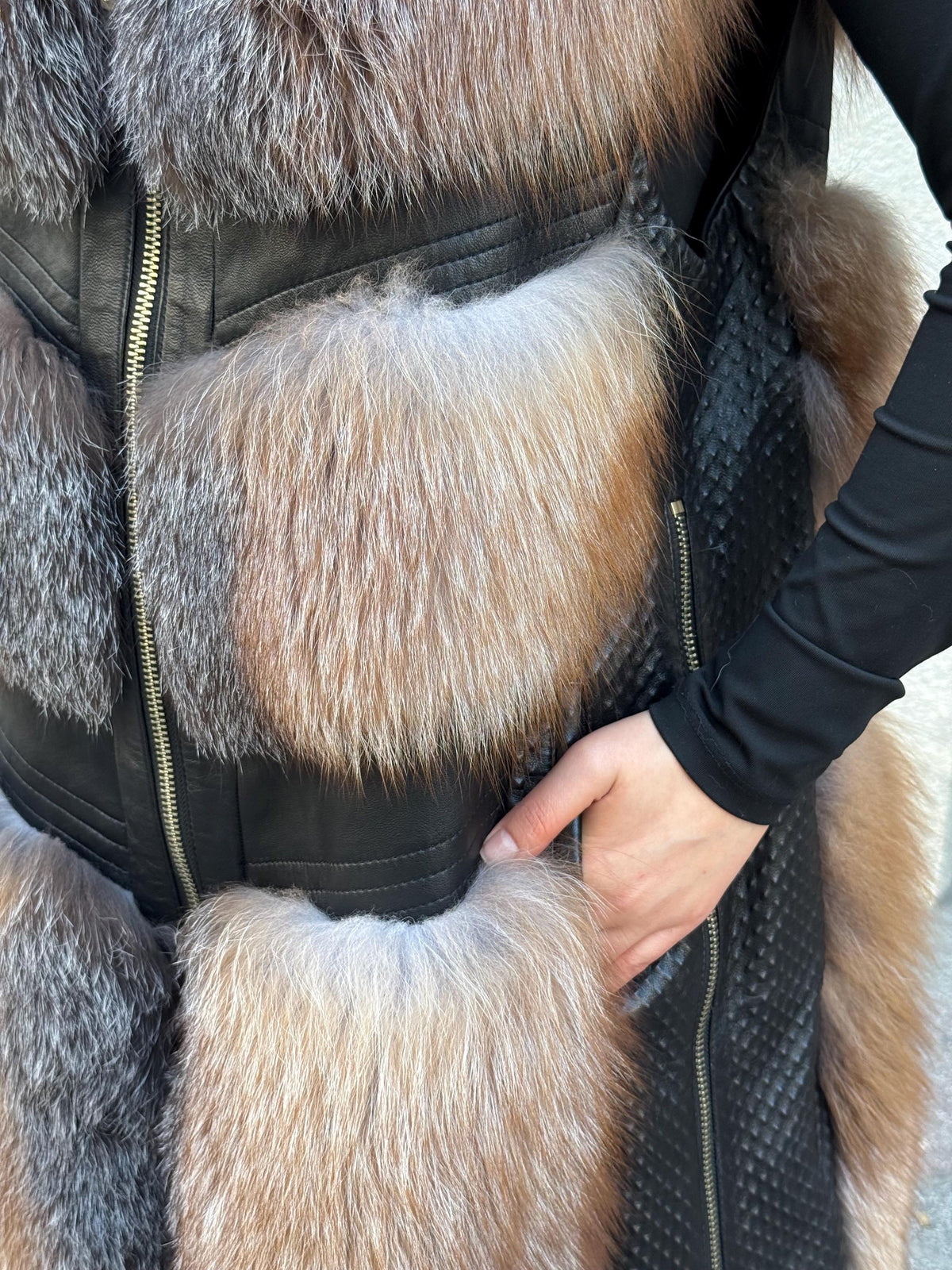 Handmade Women Frost Fox Fur Vest, Real Fox Fur, Handmade Vest For Women | Long Fox Fur Vest | Gift Ideas | Luxury Vest | Genuine Fur Vest