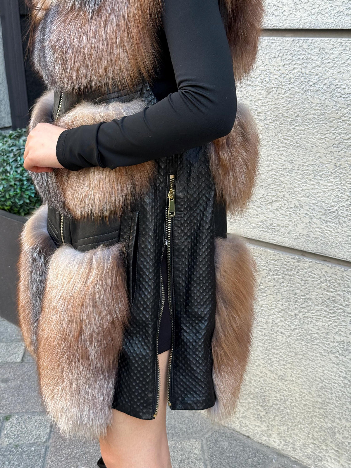 Handmade Women Frost Fox Fur Vest, Real Fox Fur, Handmade Vest For Women | Long Fox Fur Vest | Gift Ideas | Luxury Vest | Genuine Fur Vest