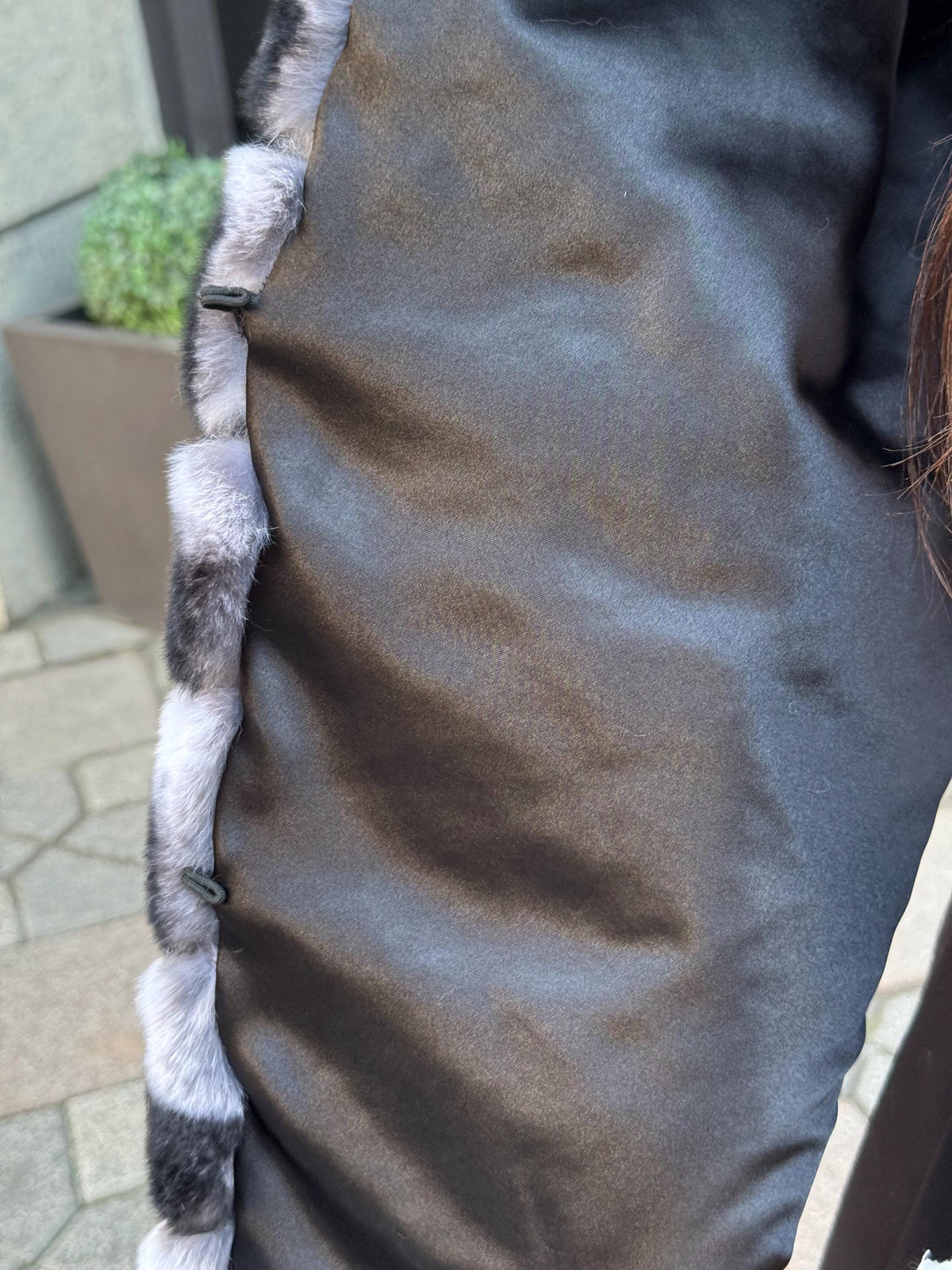 Women Handmade Luxury Rex Fur Shawl | short Rex Fur Shawl | Shawl Accessories For Women | Gray Rabbit Rex Fur Bolero Shawl With Pocket