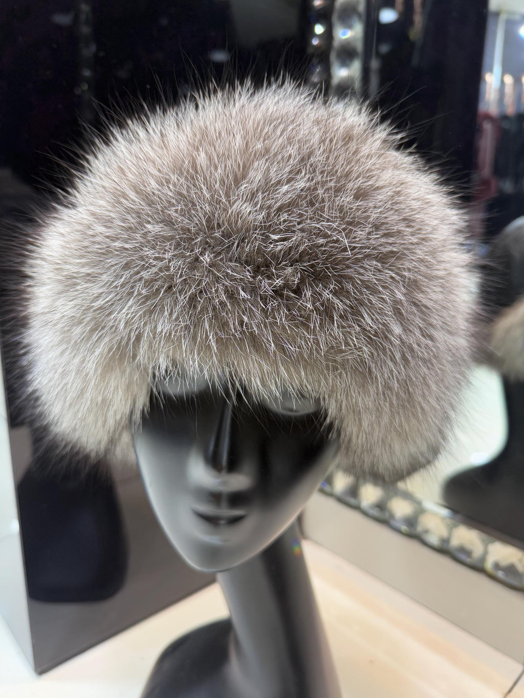 Real Fox Fur Hat with Leather Top | Handmade Round Russian Winter Hat | Luxury Cossack Fur Hat for Women & Men | Warm Gift Idea