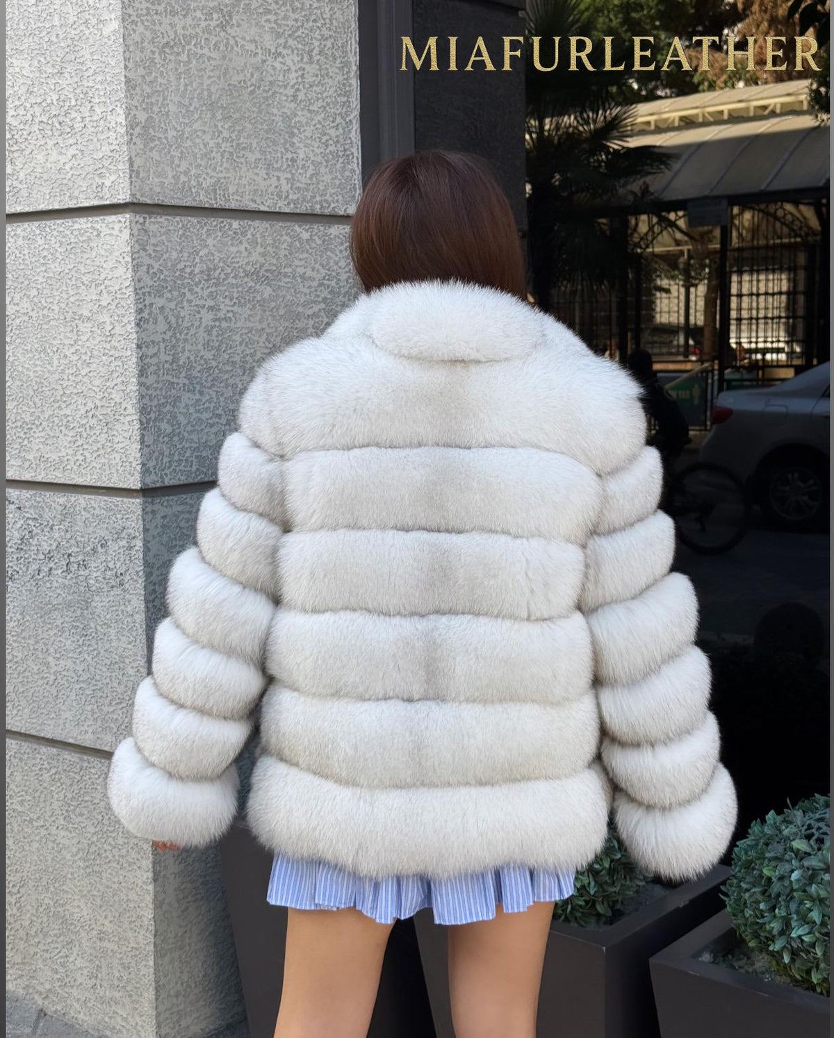 White Fox Fur Jacket for Women | Handmade Natural Luxury Winter Fur Coat