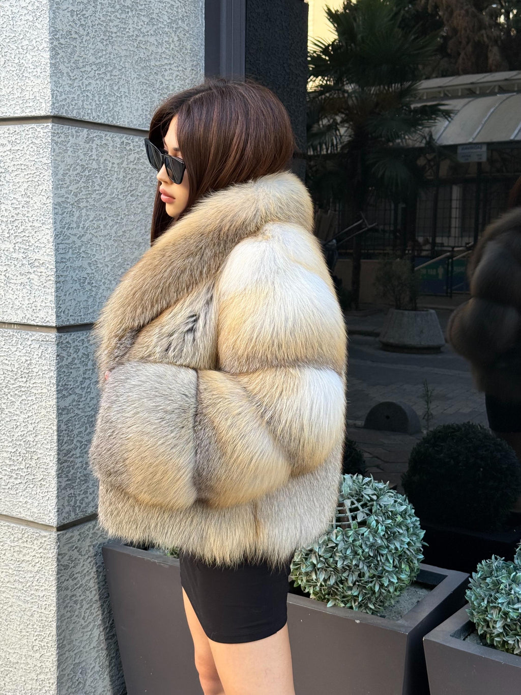 Gold Fox Fur Jacket: Short Golden Fox Fur Coat.- Women Fox Fur Jacket.- Premium Fox Fur Coat.. Fox Fur