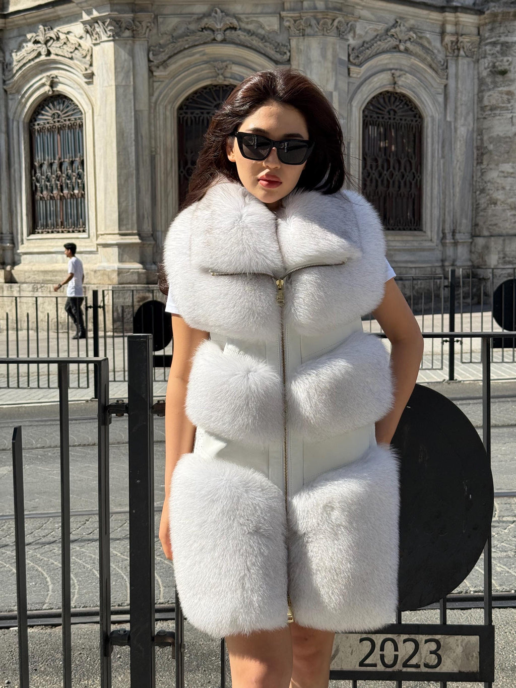 Women White Fox Fur Vest, Real Fox Fur, Handmade Vest For Women | Long Fox Fur Vest | Gift Ideas | Luxury Vest | Genuine Fur Vest