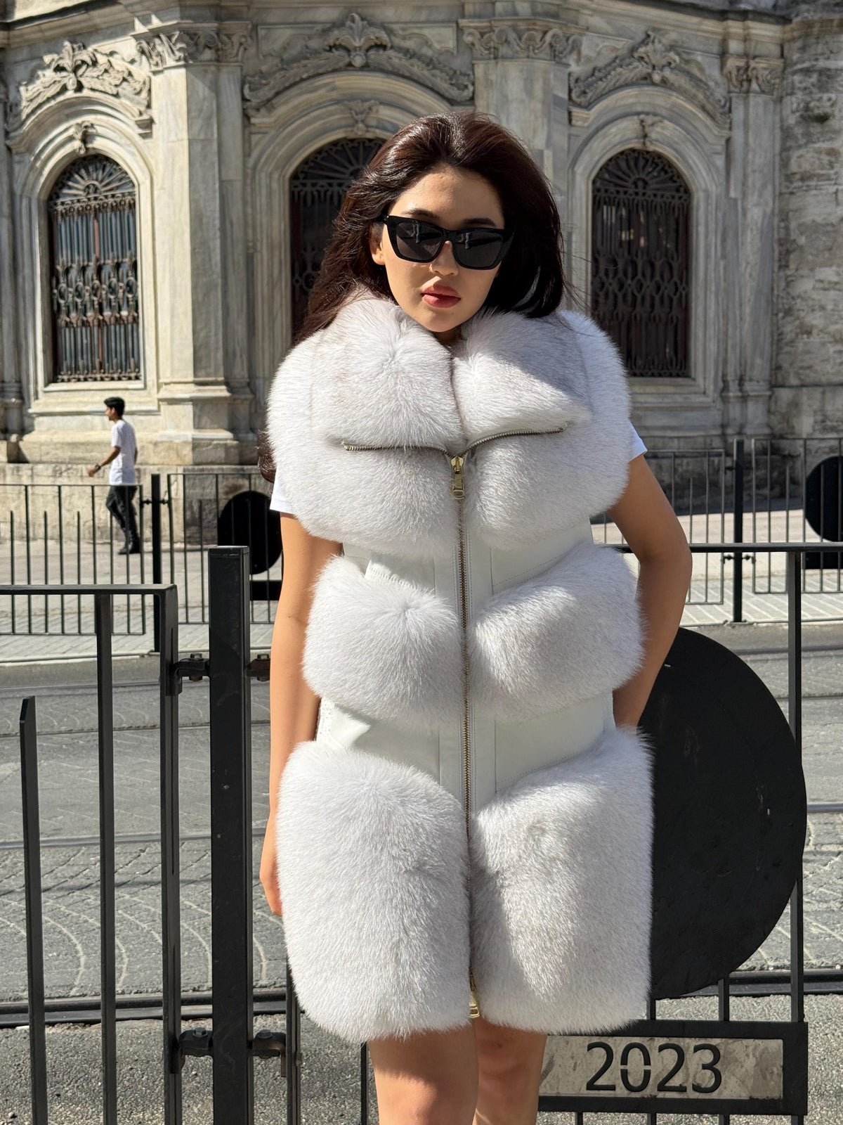 Women White Fox Fur Vest, Real Fox Fur, Handmade Vest For Women | Long Fox Fur Vest | Gift Ideas | Luxury Vest | Genuine Fur Vest