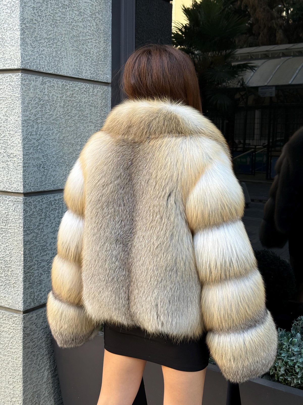 Gold Fox Fur Jacket: Short Golden Fox Fur Coat.- Women Fox Fur Jacket.- Premium Fox Fur Coat.. Fox Fur