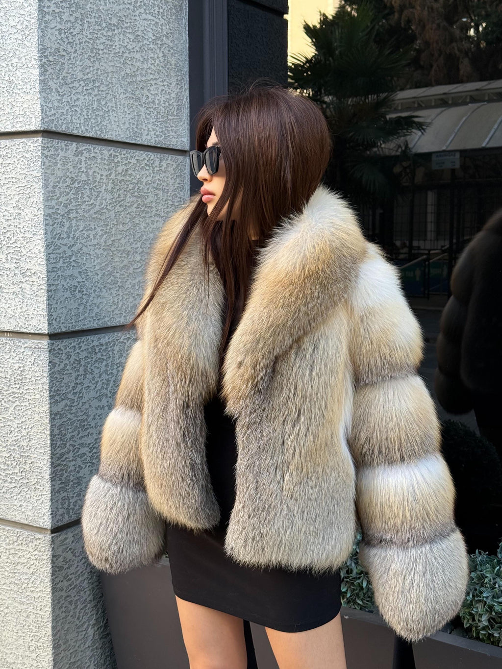 Gold Fox Fur Jacket: Short Golden Fox Fur Coat.- Women Fox Fur Jacket.- Premium Fox Fur Coat.. Fox Fur