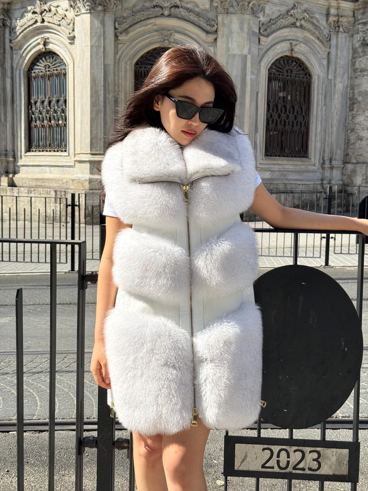 Women White Fox Fur Vest, Real Fox Fur, Handmade Vest For Women | Long Fox Fur Vest | Gift Ideas | Luxury Vest | Genuine Fur Vest