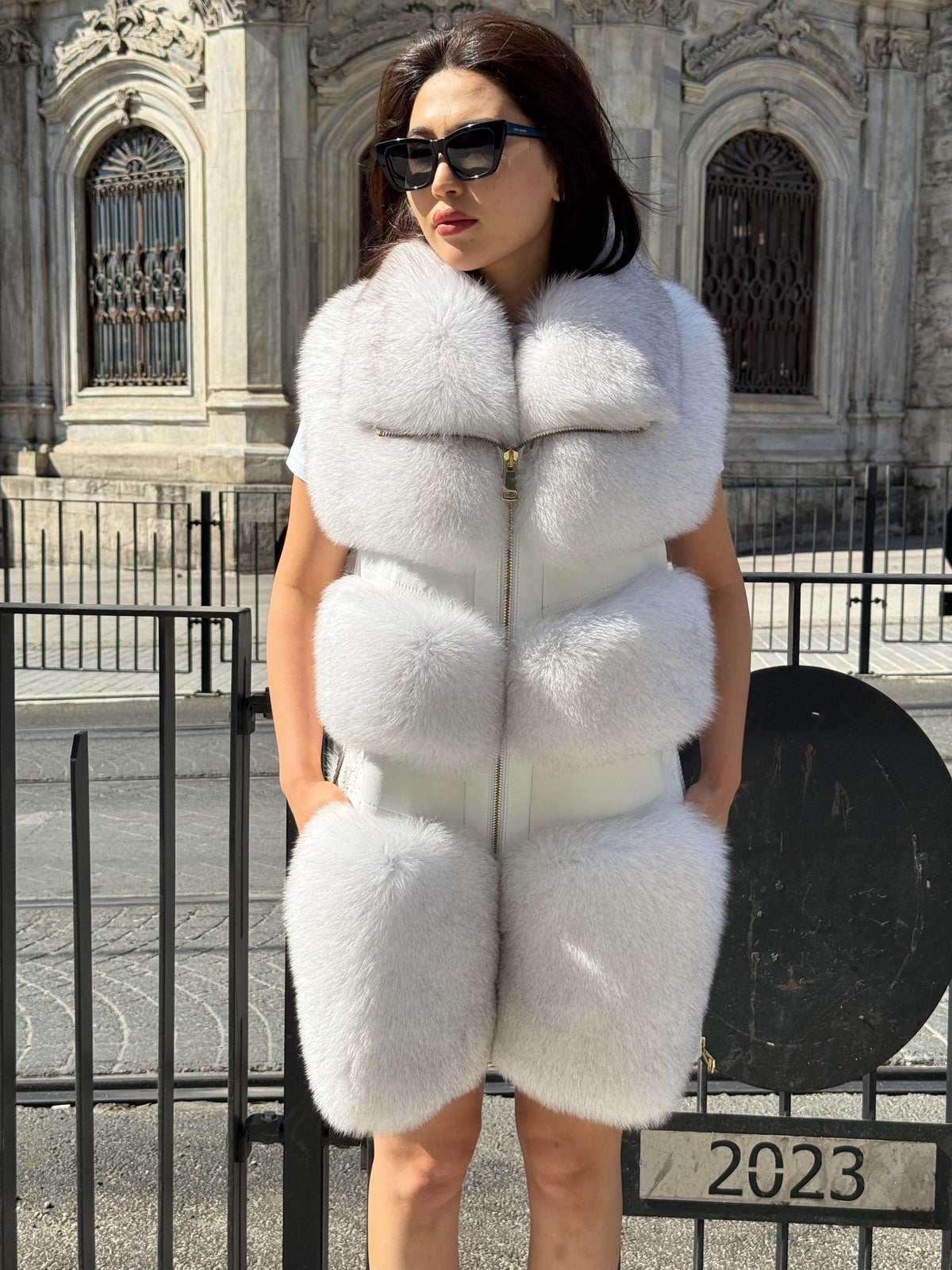 Women White Fox Fur Vest, Real Fox Fur, Handmade Vest For Women | Long Fox Fur Vest | Gift Ideas | Luxury Vest | Genuine Fur Vest