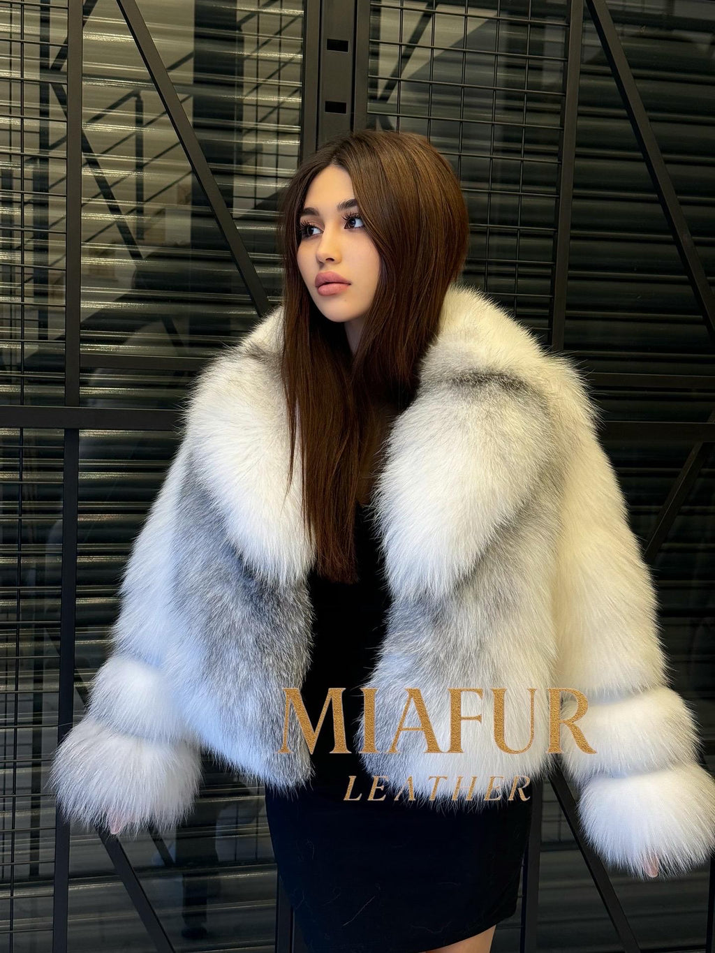 White Fox Fur Coat Women | Handmade Luxury Real Full Skin Fox Fur Jacket | Plus size Short Fluffy Winter Outerwear | Elegant Gift for Her