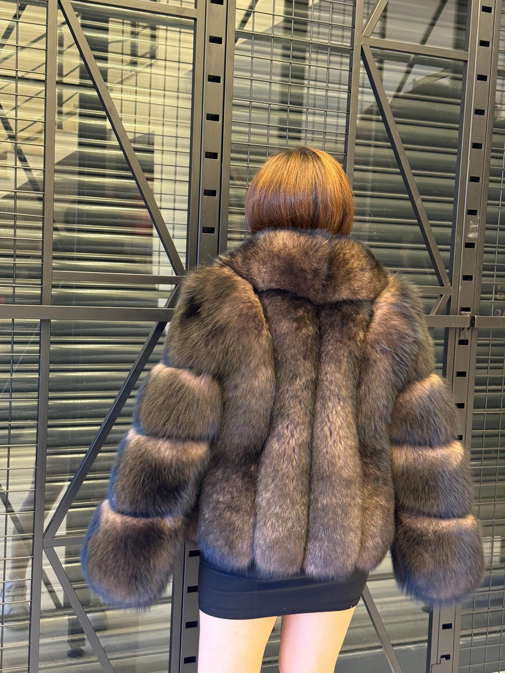 Women’s Brown Fox Fur Jacket: Limited Edition Sable Color Fur Coat