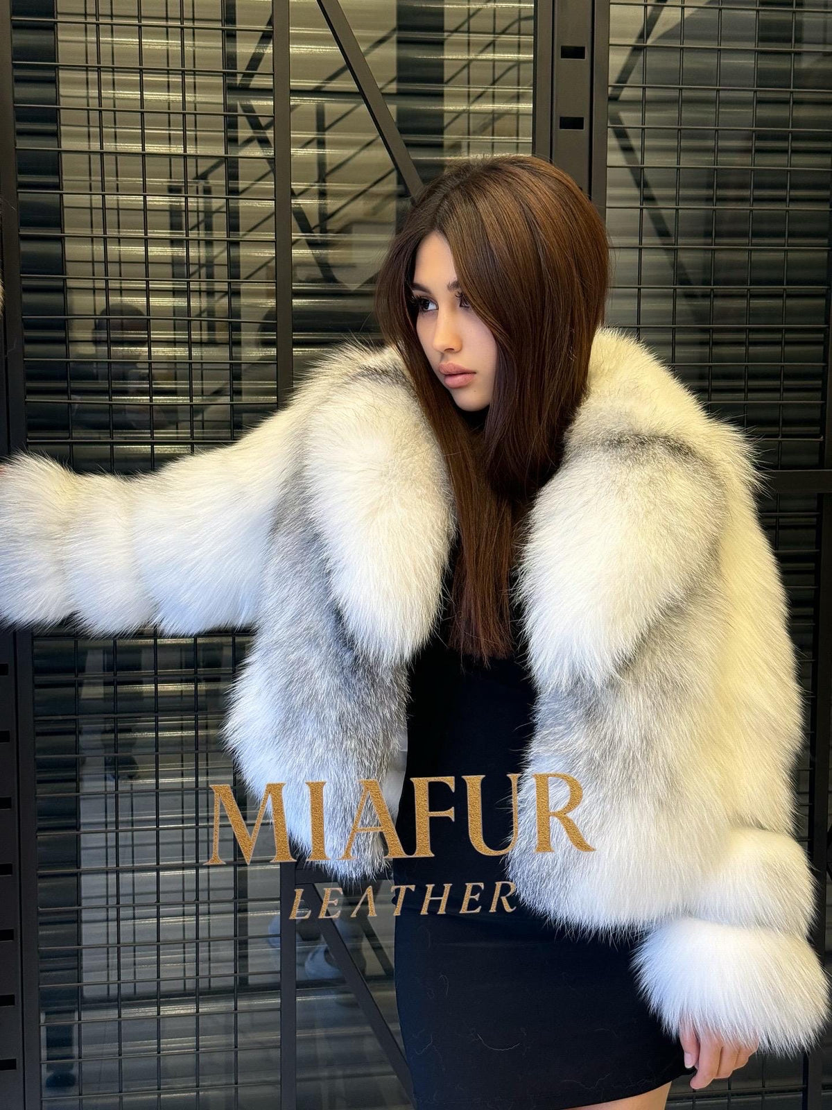 White Fox Fur Coat Women | Handmade Luxury Real Full Skin Fox Fur Jacket | Plus size Short Fluffy Winter Outerwear | Elegant Gift for Her