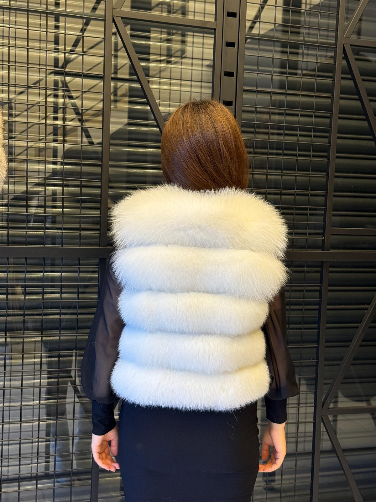 White Fox Fur Jacket: Short Luxury Winter Fur Coat For Women