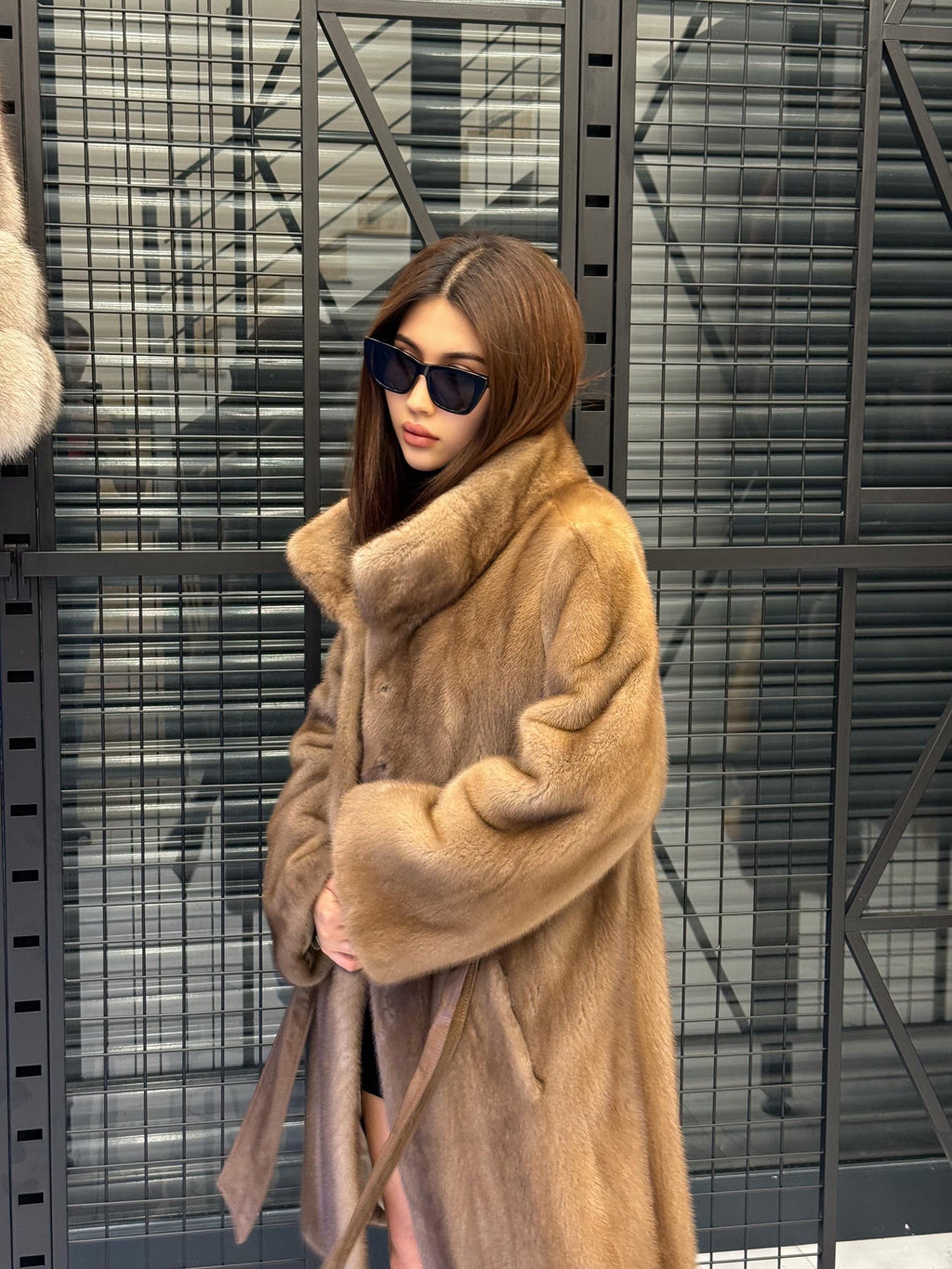 Luxury Brown Mink Fur Coat – Premium Quality Real Fur | Long Belted Winter Overcoat | Elegant Classic Outerwear | Limited Edition