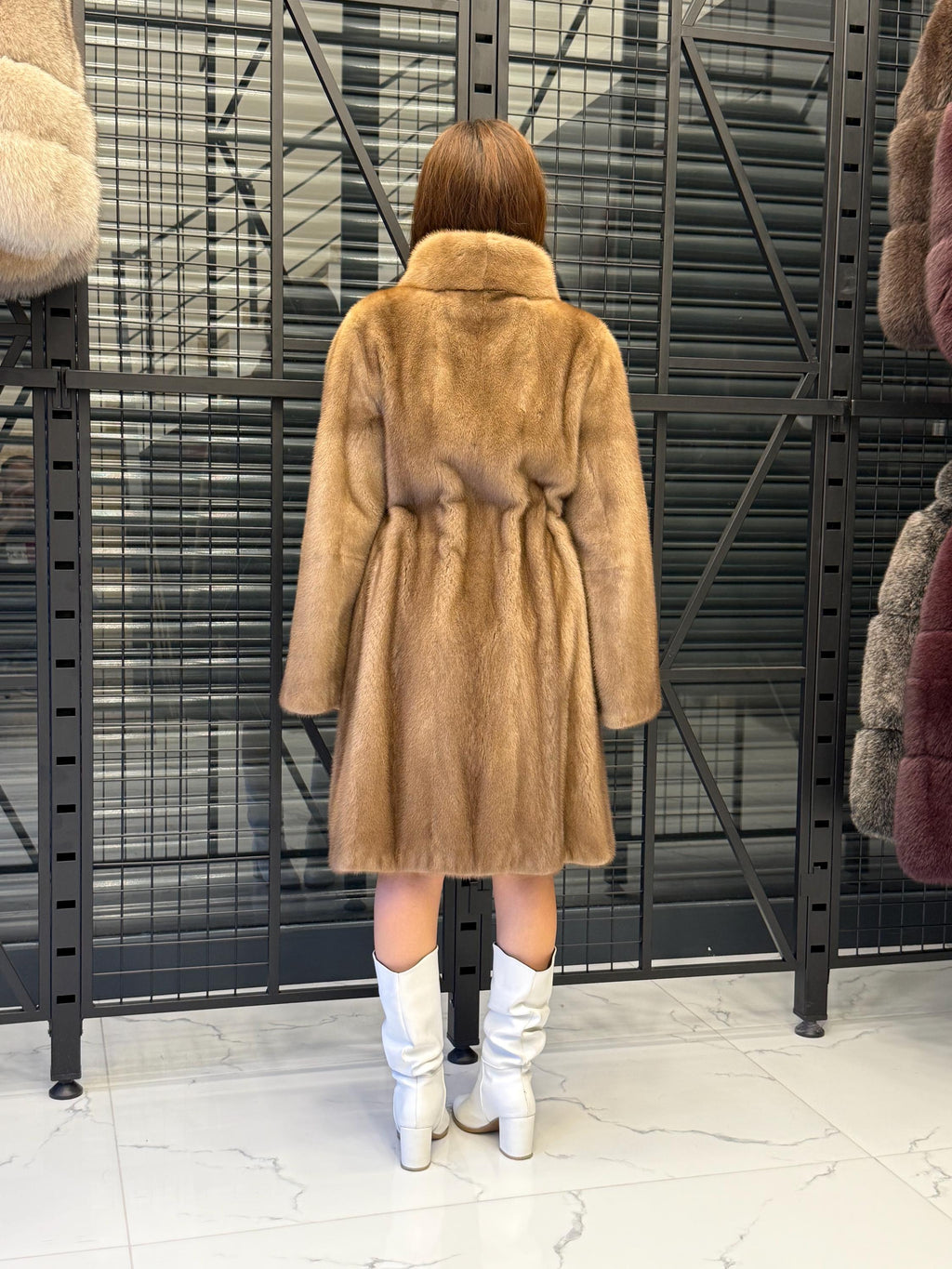 Luxury Brown Mink Fur Coat – Premium Quality Real Fur | Long Belted Winter Overcoat | Elegant Classic Outerwear | Limited Edition