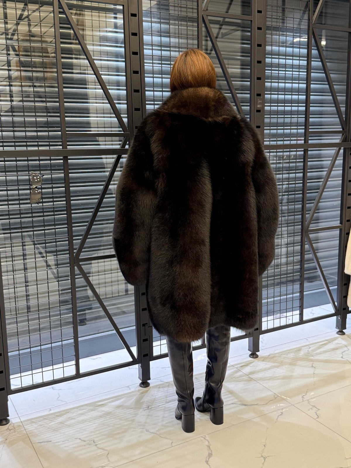 Unisex Dark Brown Fox Fur Coat. Winter Warm Fox Fur Coat. Women Fox Fur Jacket. Men fox Fur Coat