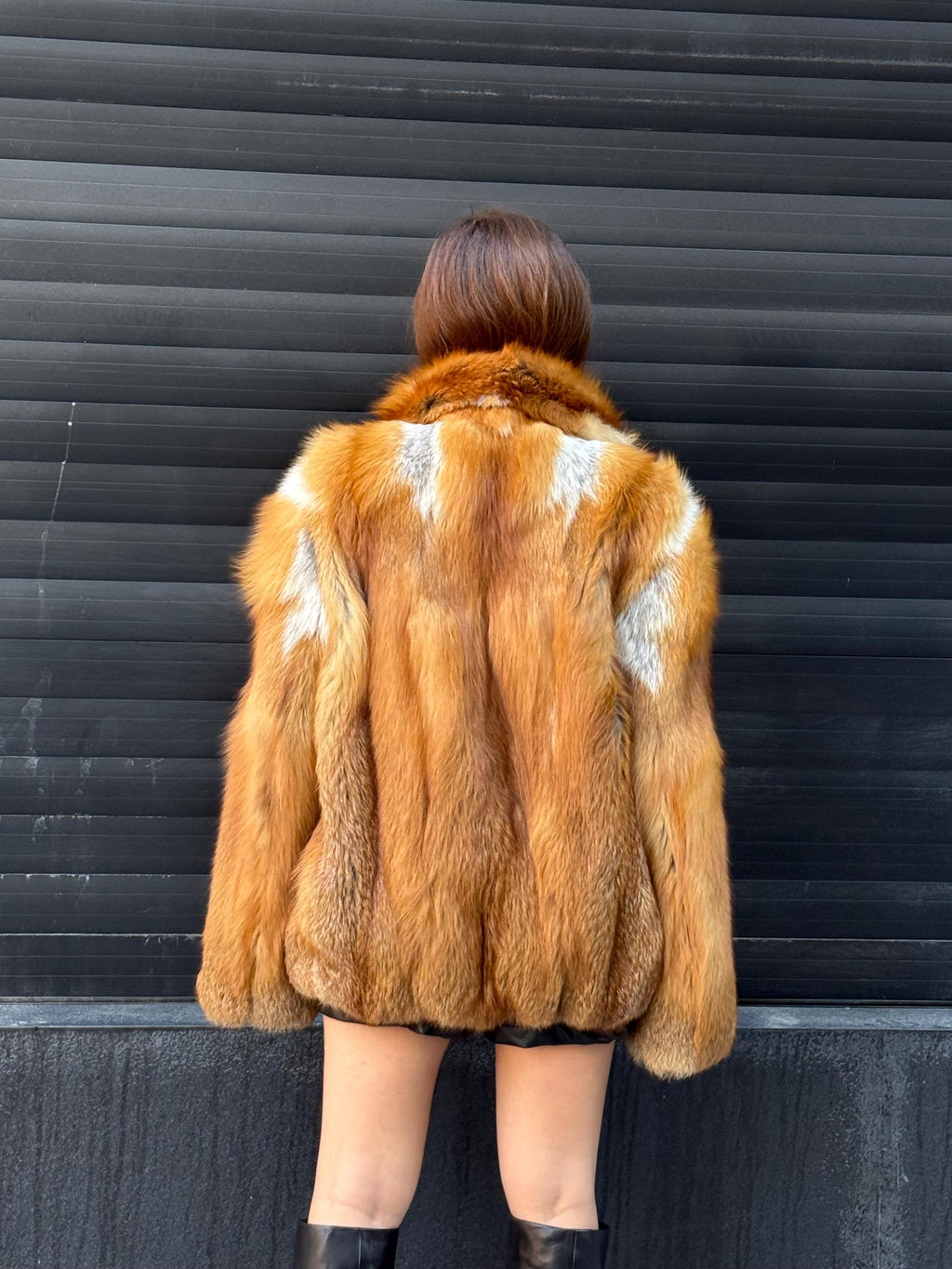 Golden Fox Fur Jacket, Unisex Golden Fox Fur Coat, Women Gold Fox Fur Jacket, Men Fox Fur Coat, Plus Size Fox Fur Jacket