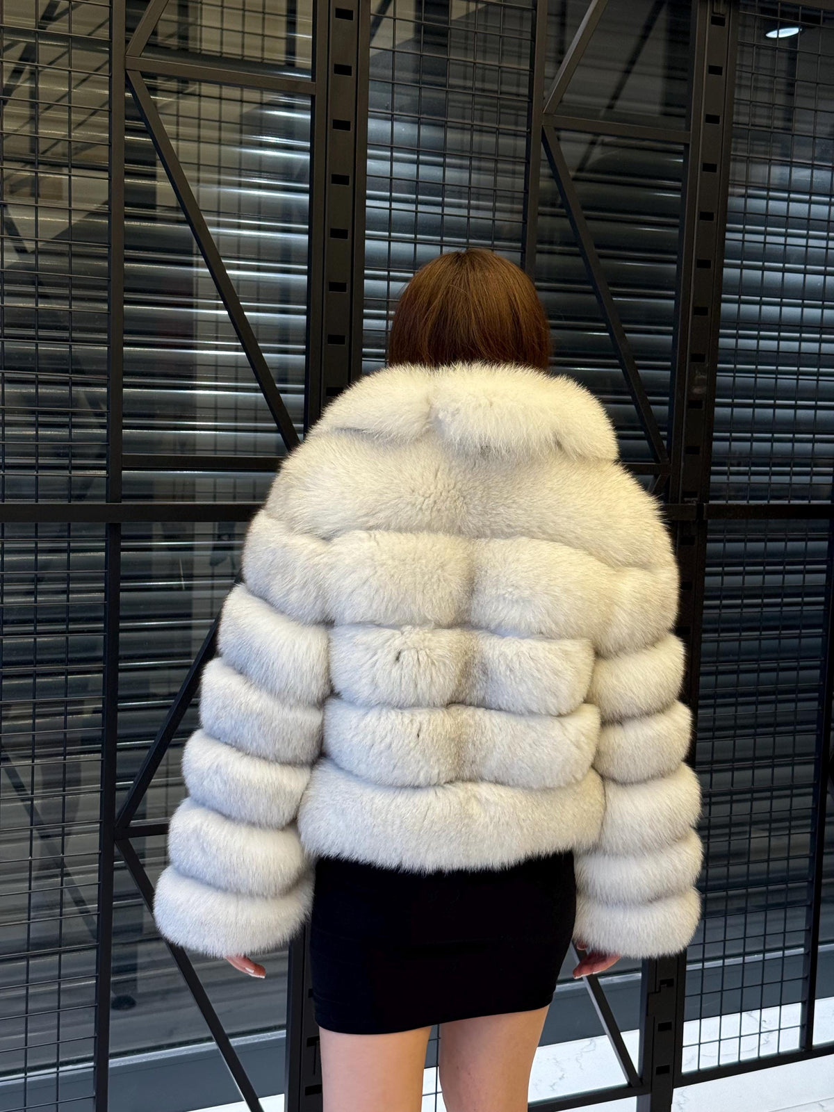 White Fox Fur Jacket for Women | Handmade Natural Luxury Winter Fur Coat