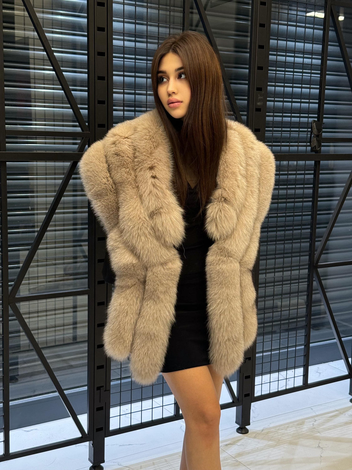 Beige Fox Fur Stole, Women’s Long Fur Shawl, Three Rows Fox Fur Shawl. Fox Fur Jacket. Fox Fur. Fox Fur Wrap