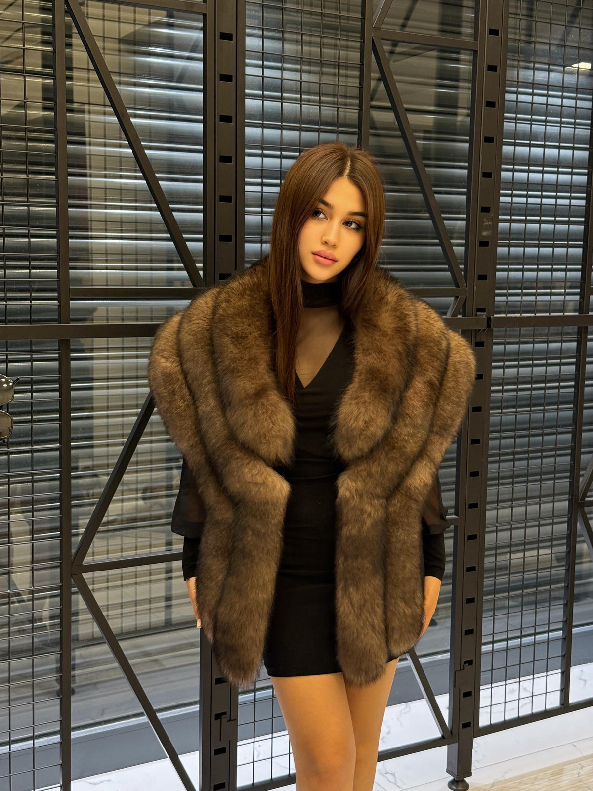 Brown Fox Fur Shawl, Fox Fur Stole, Women’s Long Fur Shawl, Three Rows Fox Fur Shawl. Fox Fur Jacket. Fox Fur. Fox Fur Wrap. Sable Brown Fox