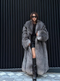 Luxury Silver Frost Fox Fur Coat, Unisex Handmade Winter Long Fox Fur Jacket, Men Fox Fur Coat, Women Fox Fur Jacket