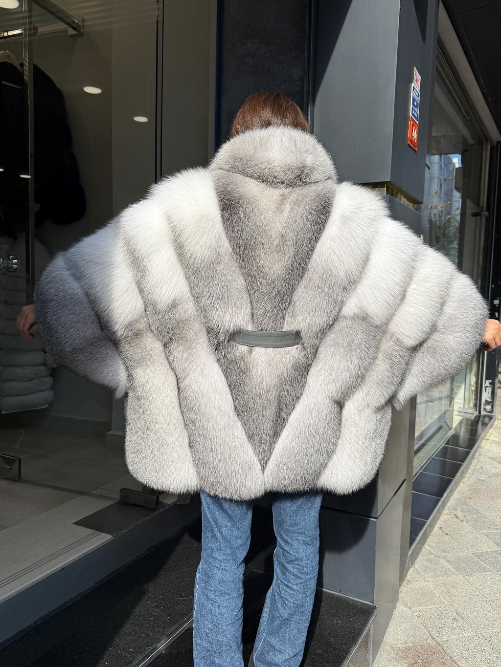 Women’s White Arctic Fox Fur Jacket - Luxury Fur Winter Coat