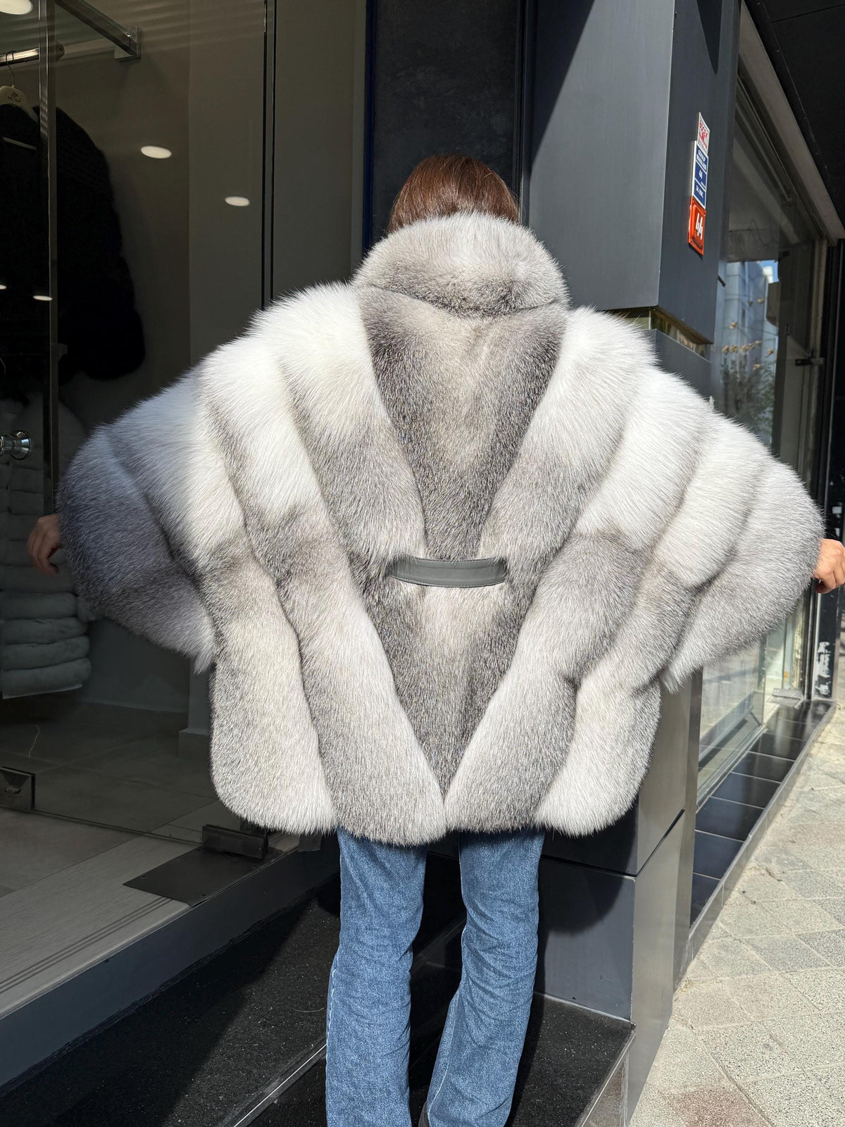 Women’s White Arctic Fox Fur Jacket - Luxury Fur Winter Coat