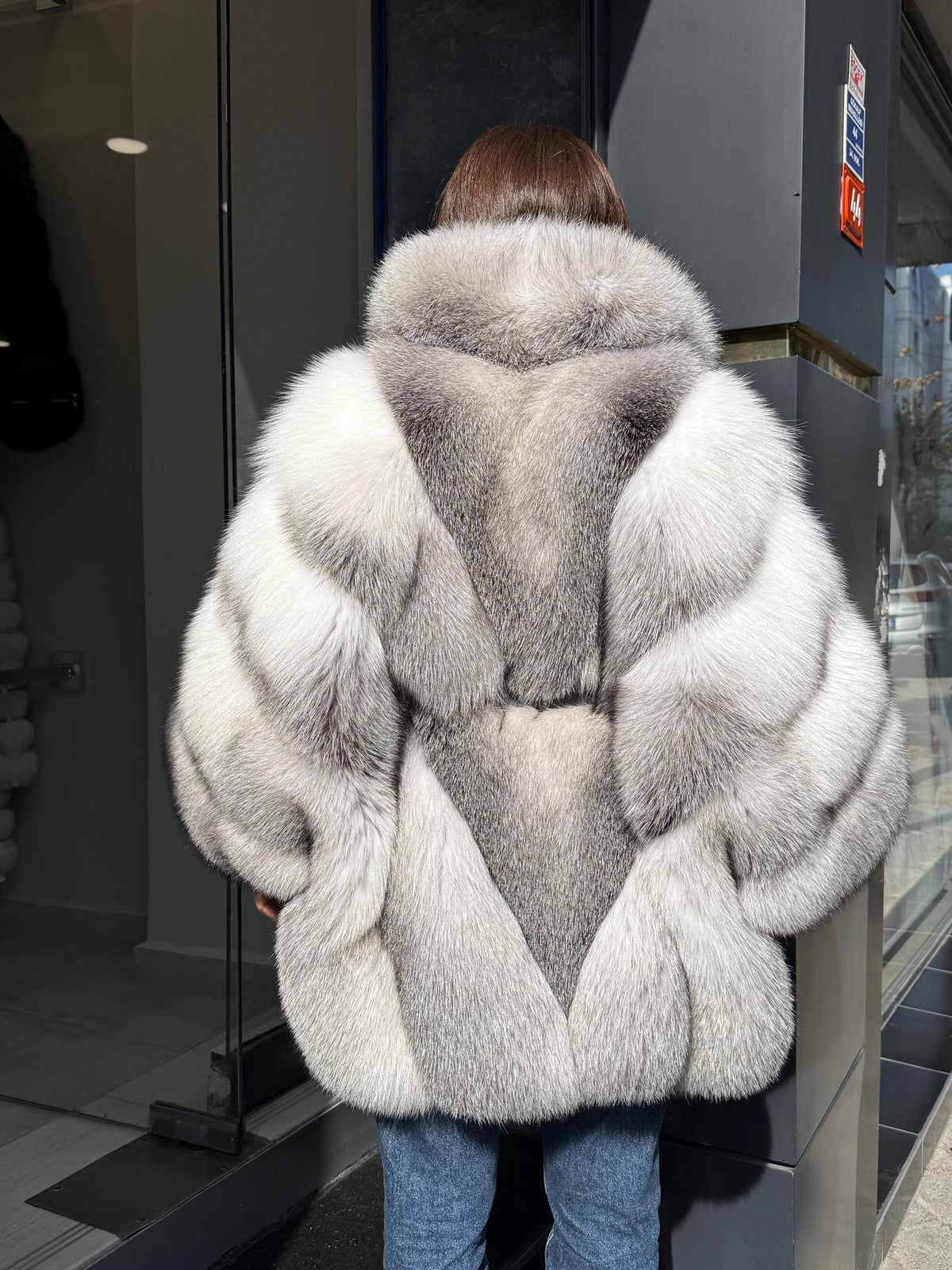 Women’s White Arctic Fox Fur Jacket - Luxury Fur Winter Coat