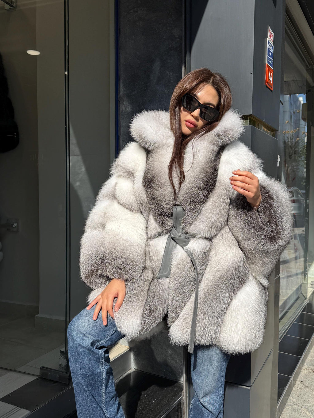 Women’s White Arctic Fox Fur Jacket - Luxury Fur Winter Coat
