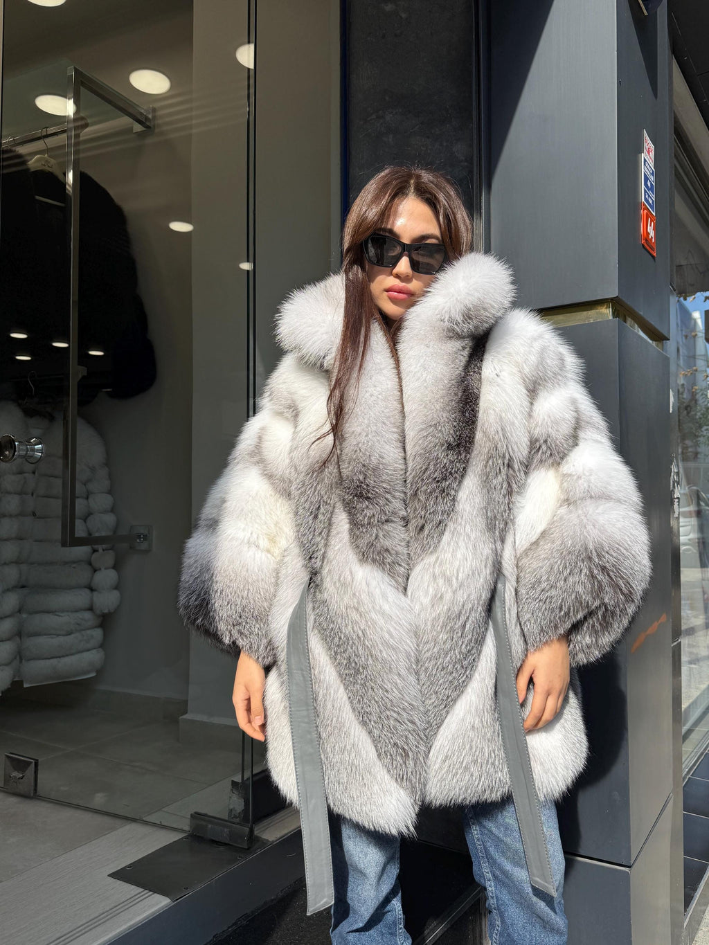 Women’s White Arctic Fox Fur Jacket - Luxury Fur Winter Coat