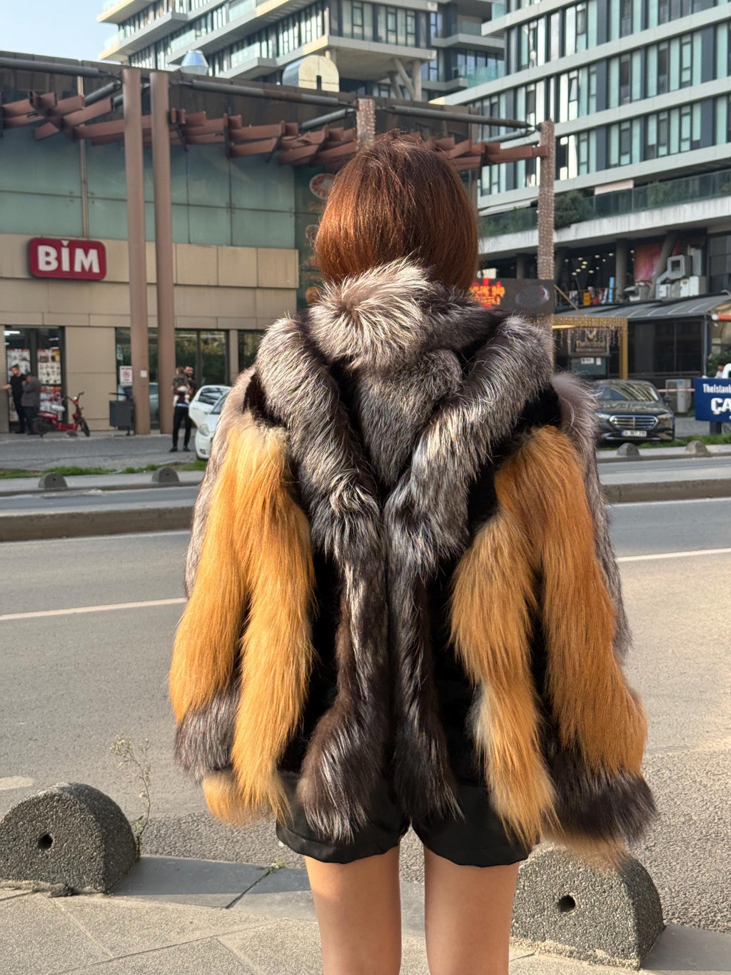 Gold-Silver Fox Fur Jacket, Women Frost Fox Fur Coat - Fox Fur Jacket - Premium Fox Fur
