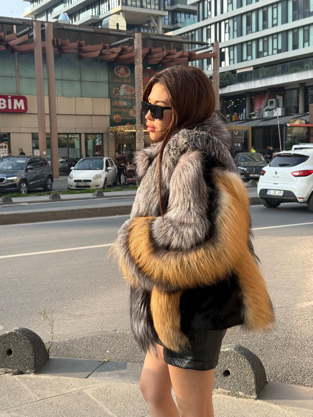 Gold-Silver Fox Fur Jacket, Women Frost Fox Fur Coat - Fox Fur Jacket - Premium Fox Fur