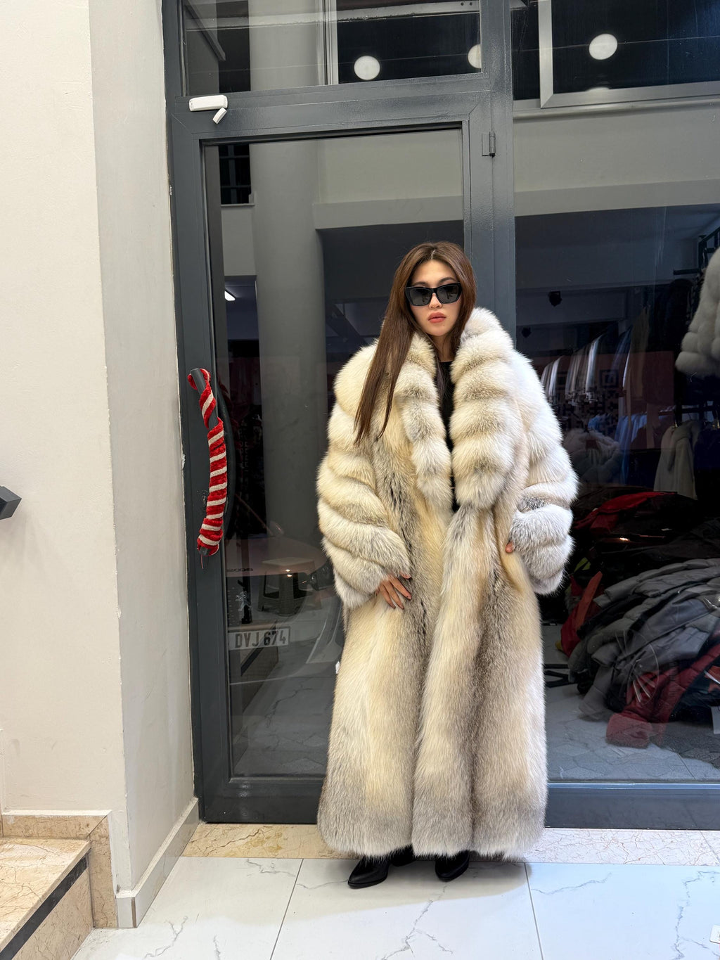 Luxury Long Gold Fox Fur Coat, Unisex Fox Fur Jacket, Men Fox Fur Coat,- Premium Women Fox Fur Jacket