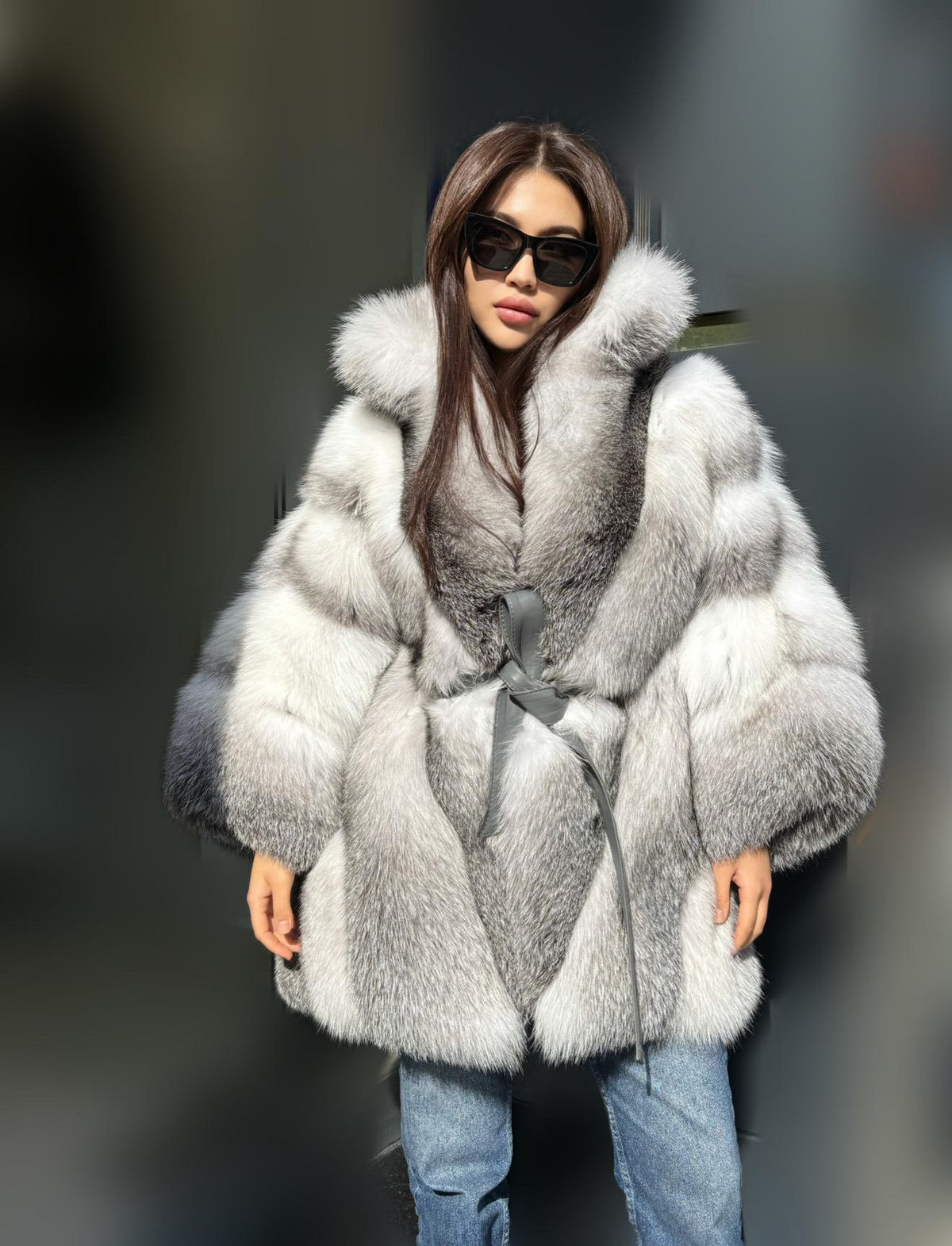 Women’s White Arctic Fox Fur Jacket - Luxury Fur Winter Coat
