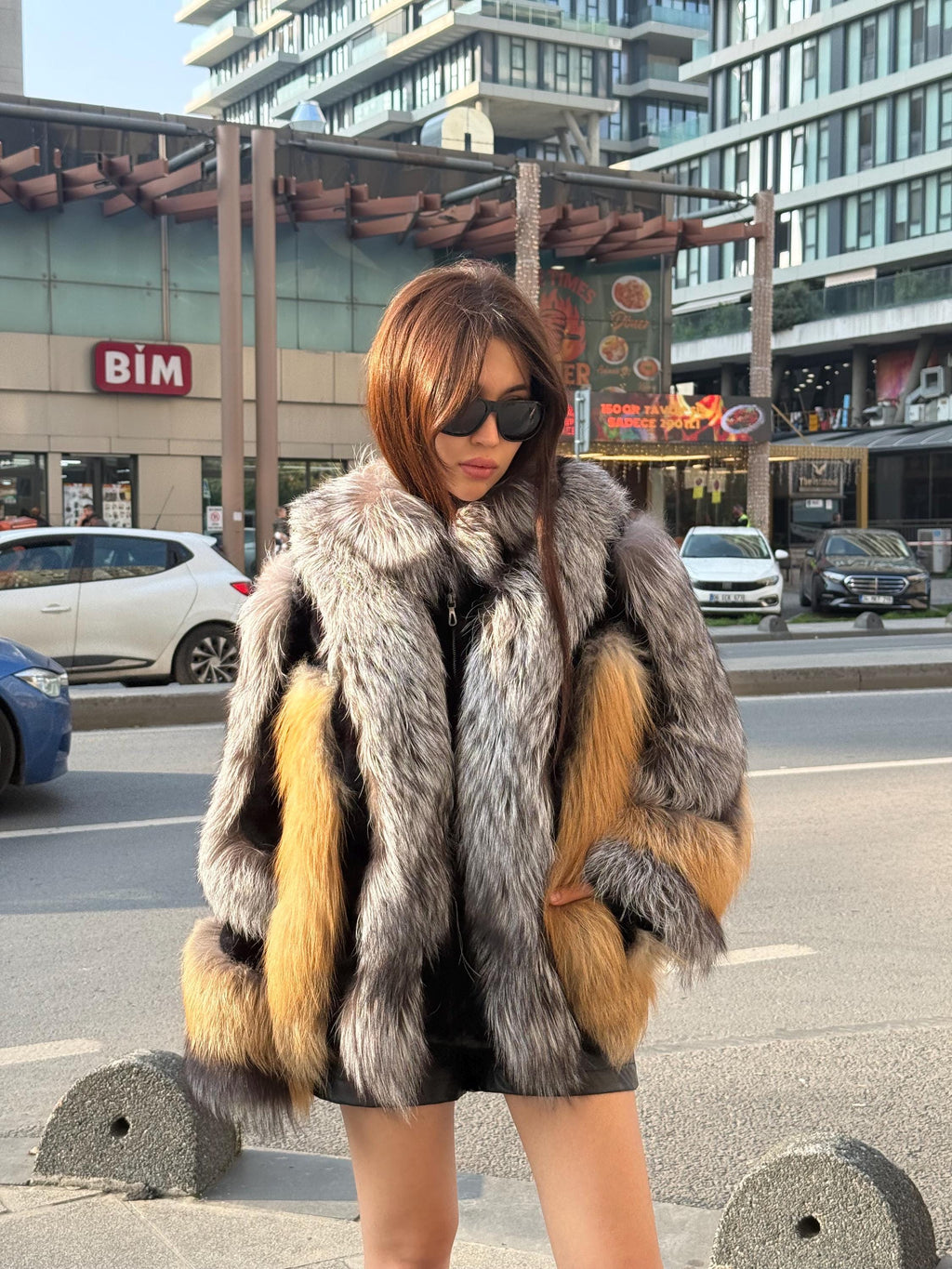 Gold-Silver Fox Fur Jacket, Women Frost Fox Fur Coat - Fox Fur Jacket - Premium Fox Fur