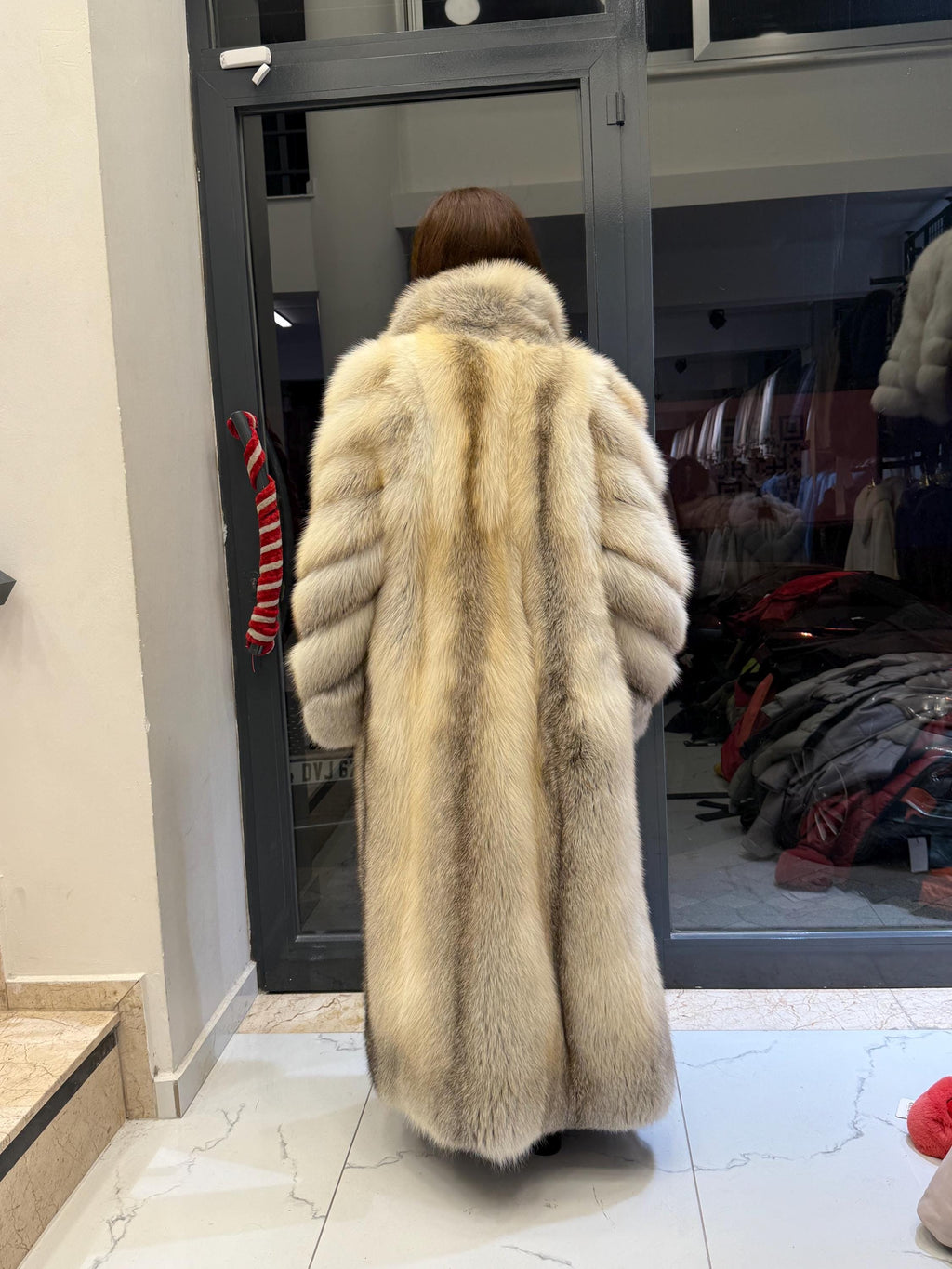Luxury Long Gold Fox Fur Coat, Unisex Fox Fur Jacket, Men Fox Fur Coat,- Premium Women Fox Fur Jacket