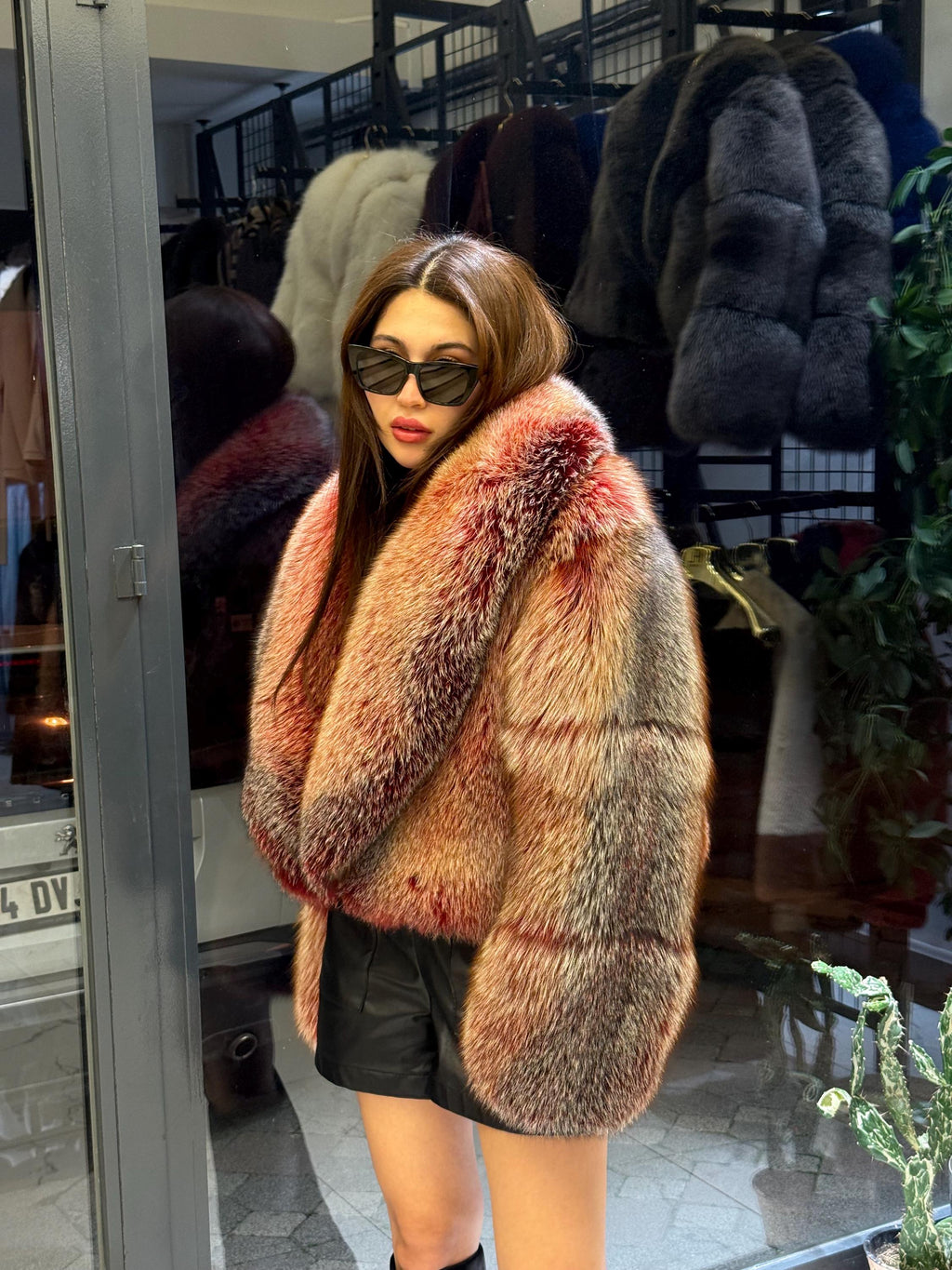 Red Fox Fur Jacket, Women Fox Fur Coat, Short Fox Fur Jacket, Limited Edition Premium Fox Fur Jacket.- Fox Fur