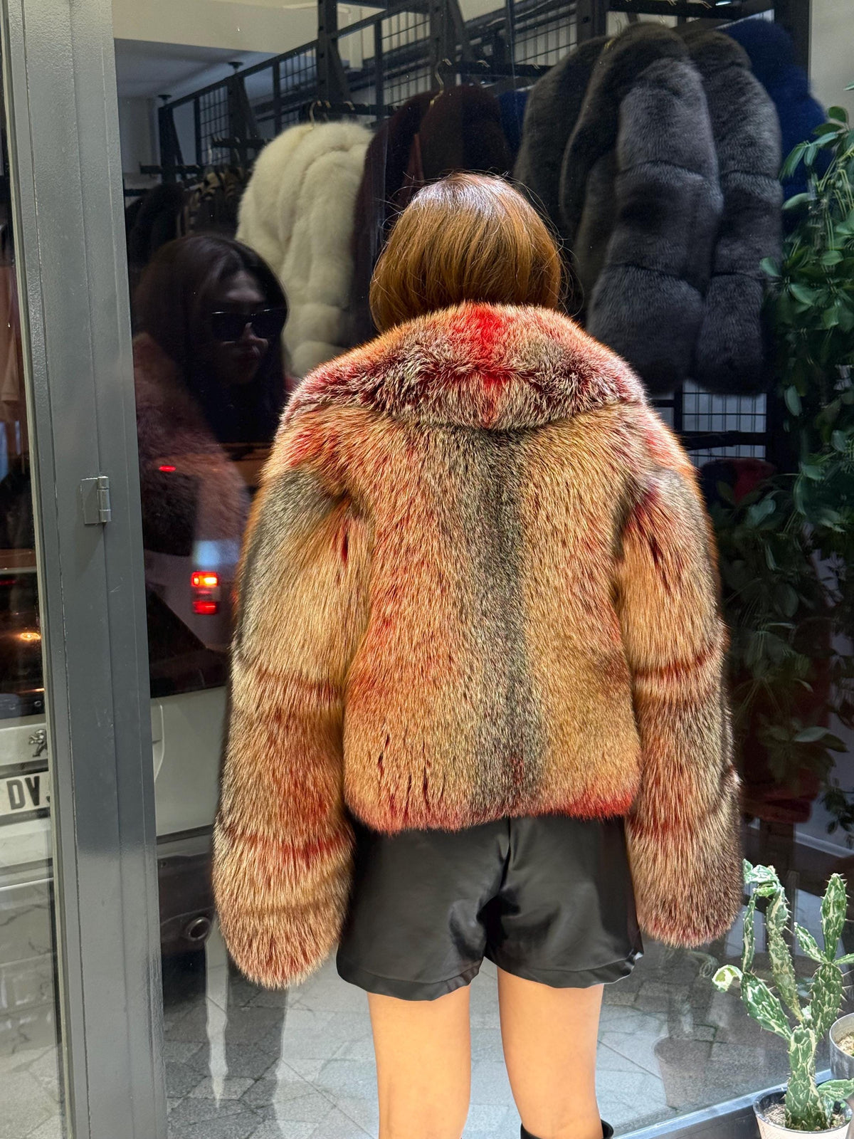 Red Fox Fur Jacket, Women Fox Fur Coat, Short Fox Fur Jacket, Limited Edition Premium Fox Fur Jacket.- Fox Fur