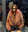 Red Fox Fur Jacket, Women Fox Fur Coat, Short Fox Fur Jacket, Limited Edition Premium Fox Fur Jacket.- Fox Fur