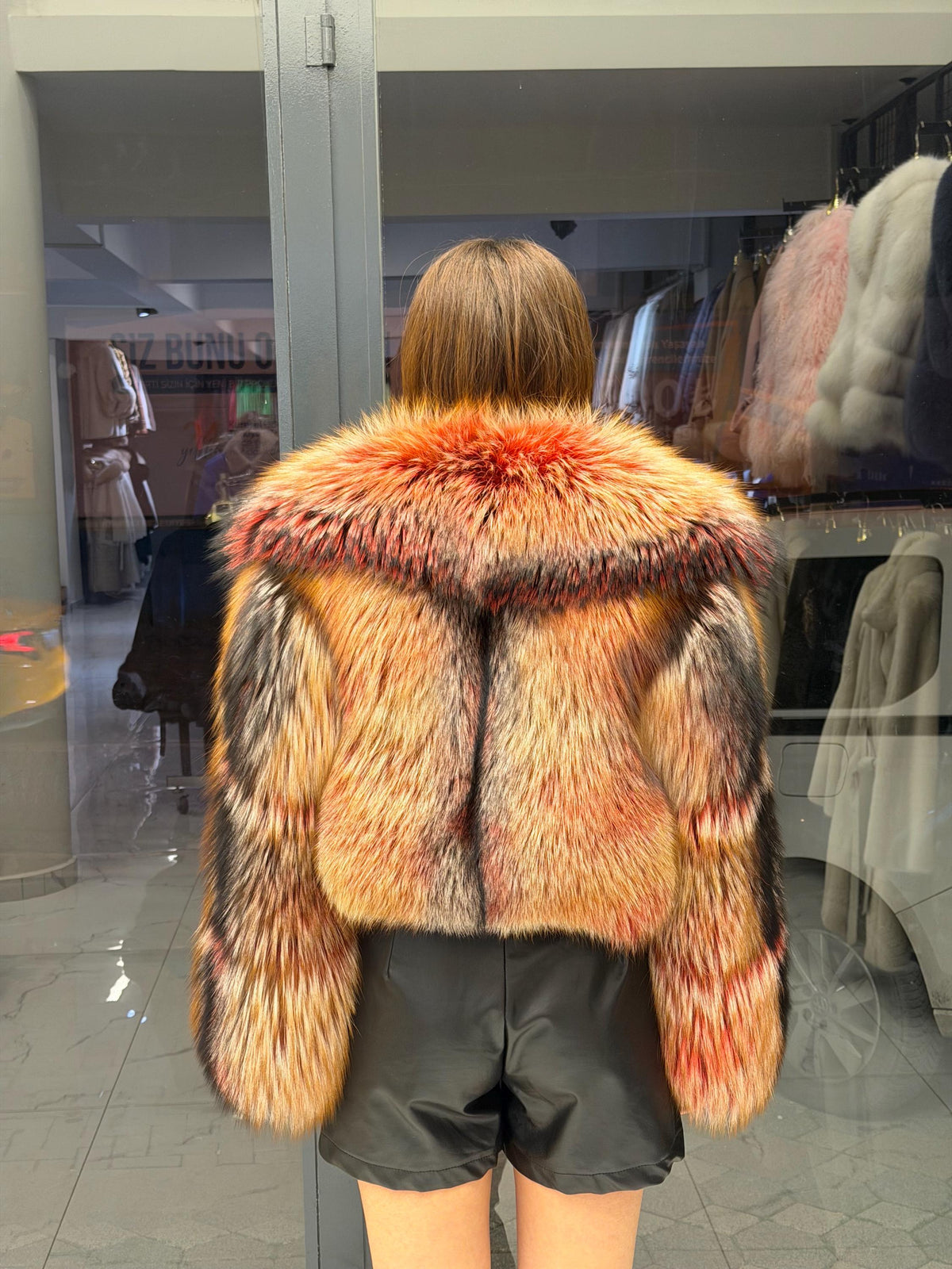Red Fox Fur Jacket, Women Fox Fur Coat, Short Fox Fur Jacket, Limited Edition Premium Fox Fur Jacket.- Fox Fur. Argentina Fox Fur