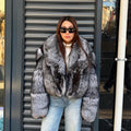 Silver Fox Fur Jacket. Women Fox Fur Jacket. Argentina Fox Fur Coat. Short Fox Fur Jacket. Full Skin Fox Fur Coat