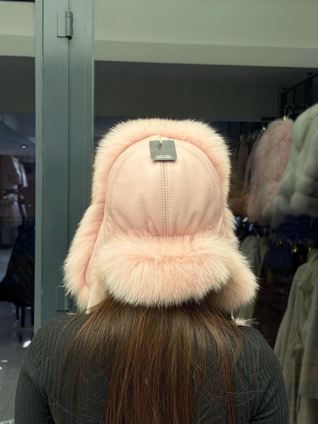 Real Fox Fur Ushanka Hat | Pink Winter Russian Hat with Pom Poms | Handmade Luxury Fur Trapper Hat Women | Cold Weather Gift