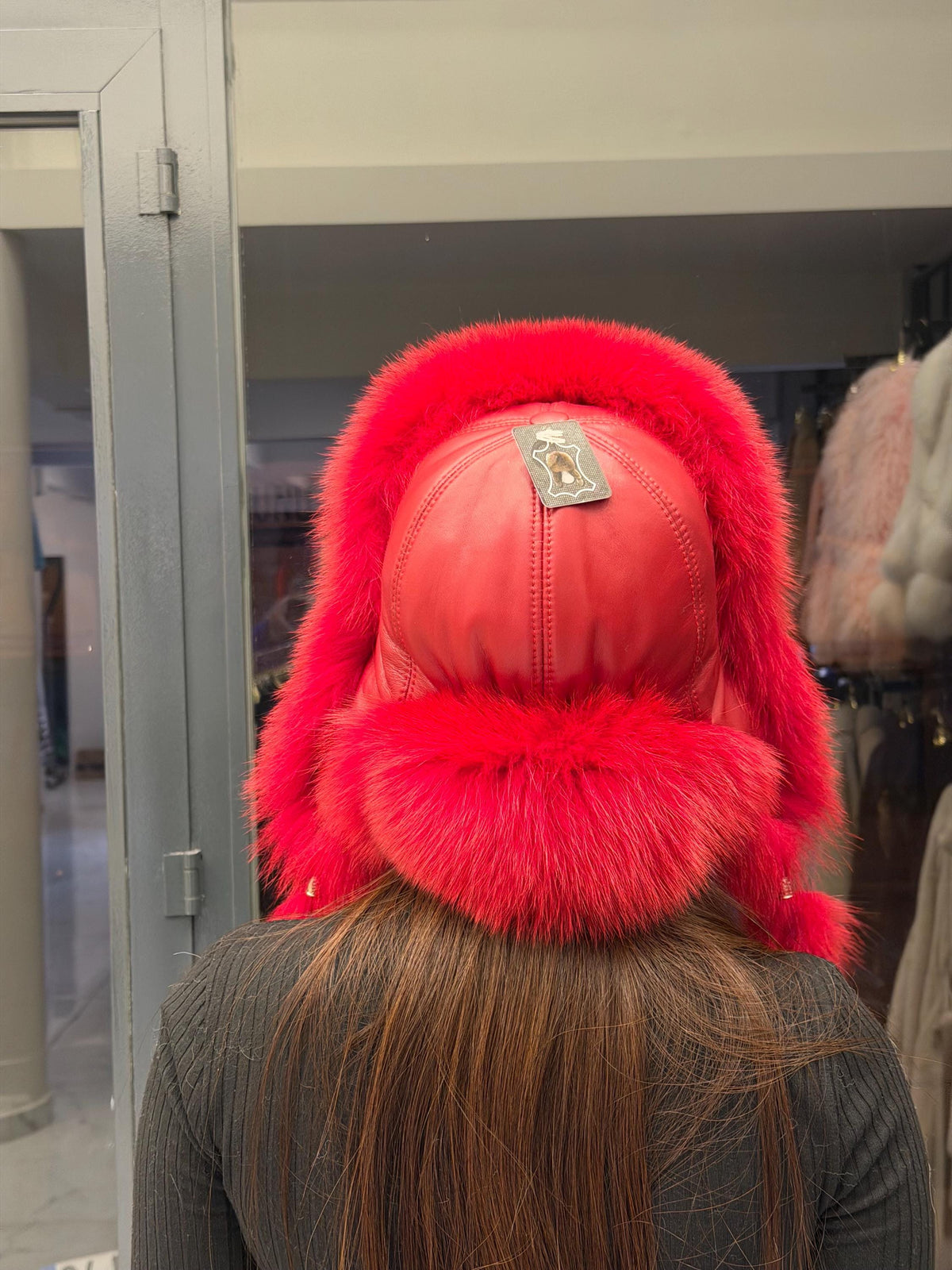 Real Fox Fur Ushanka Hat | Red Winter Russian Hat with Pom Poms | Handmade Luxury Fur Trapper Hat Women | Cold Weather Gift