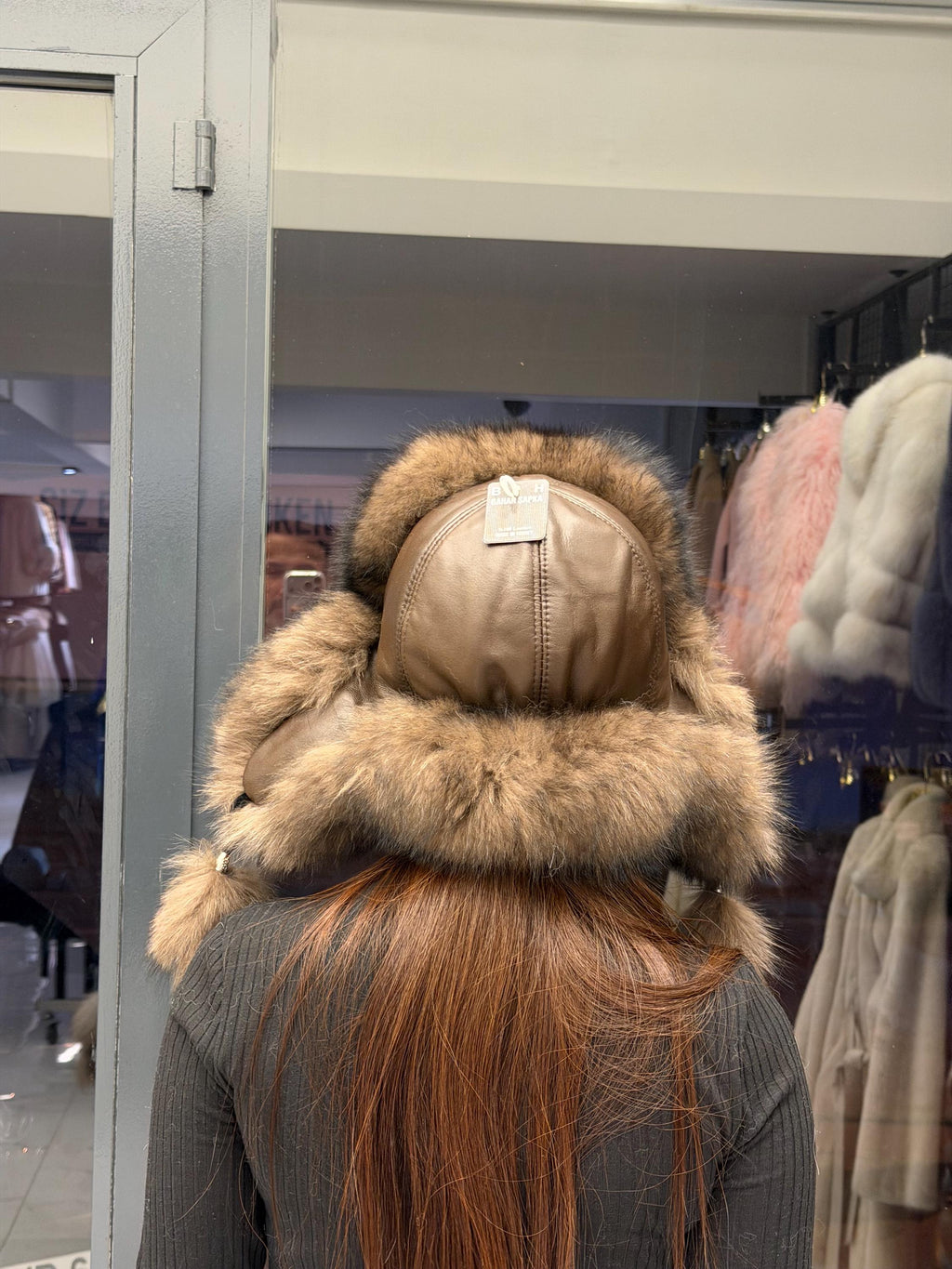 Real Fox Fur Ushanka Hat | Brown Winter Russian Hat with Pom Poms | Sable Brown Fox Fur Trapper Hat Women | Cold Weather Gift