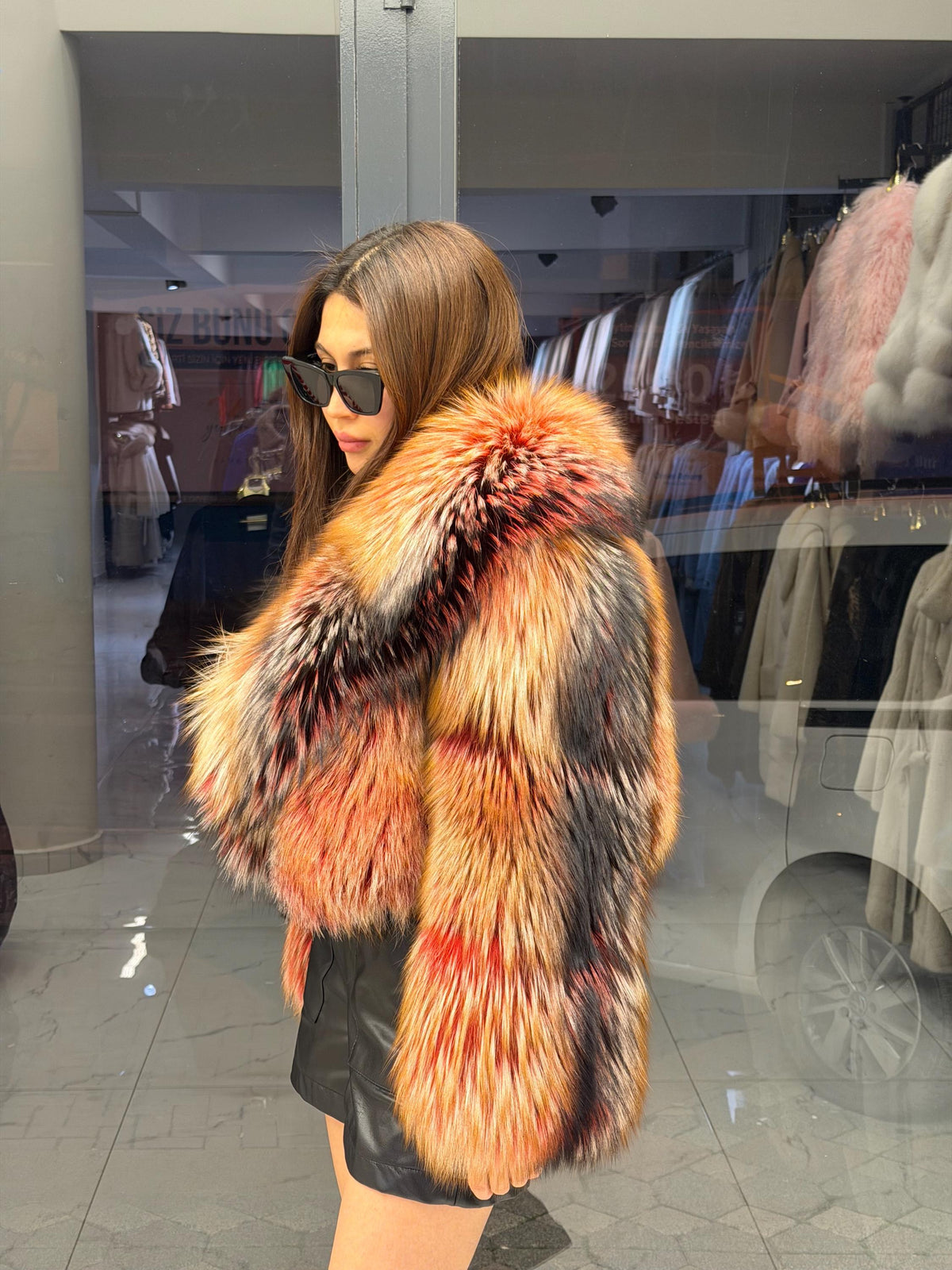 Red Fox Fur Jacket, Women Fox Fur Coat, Short Fox Fur Jacket, Limited Edition Premium Fox Fur Jacket.- Fox Fur. Argentina Fox Fur